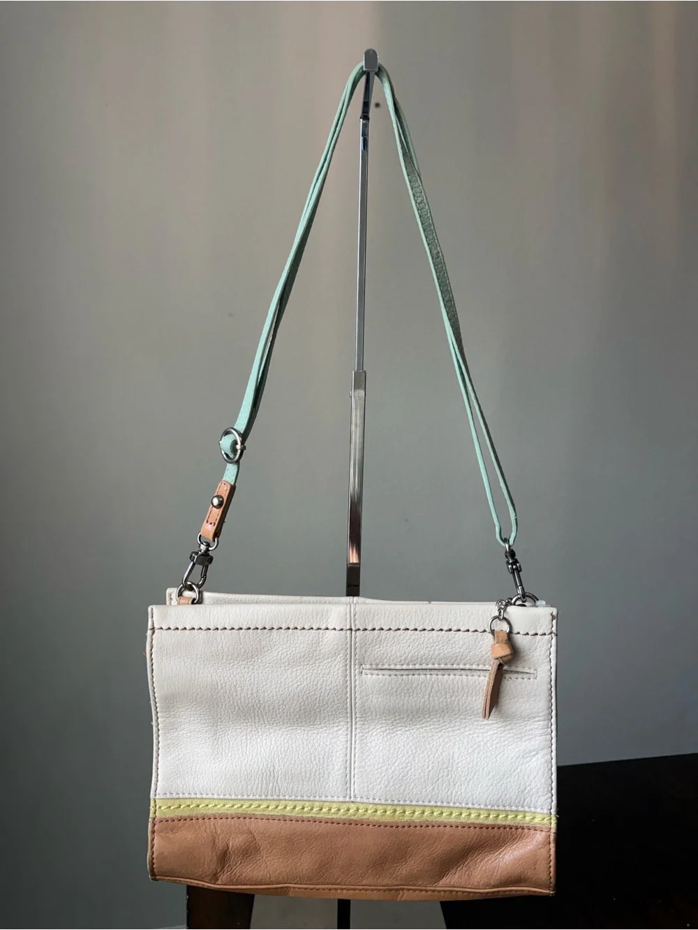 THE SAK Iris Multi Colored Leather 3-way Demi Clutch Crossbody Shoulder Bag